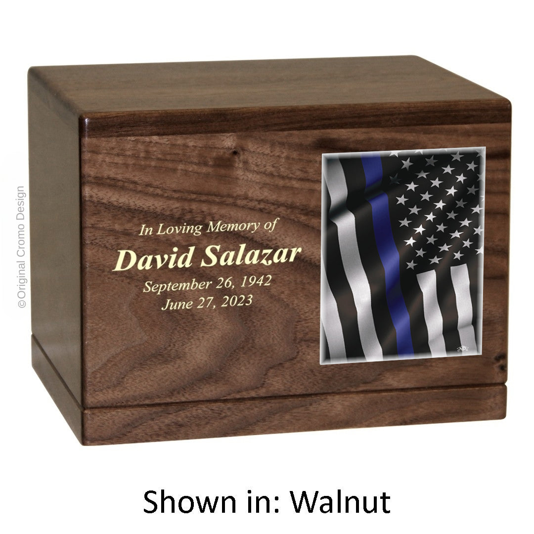 Cromo 1106 Walnut - Thin Blue Line Flag