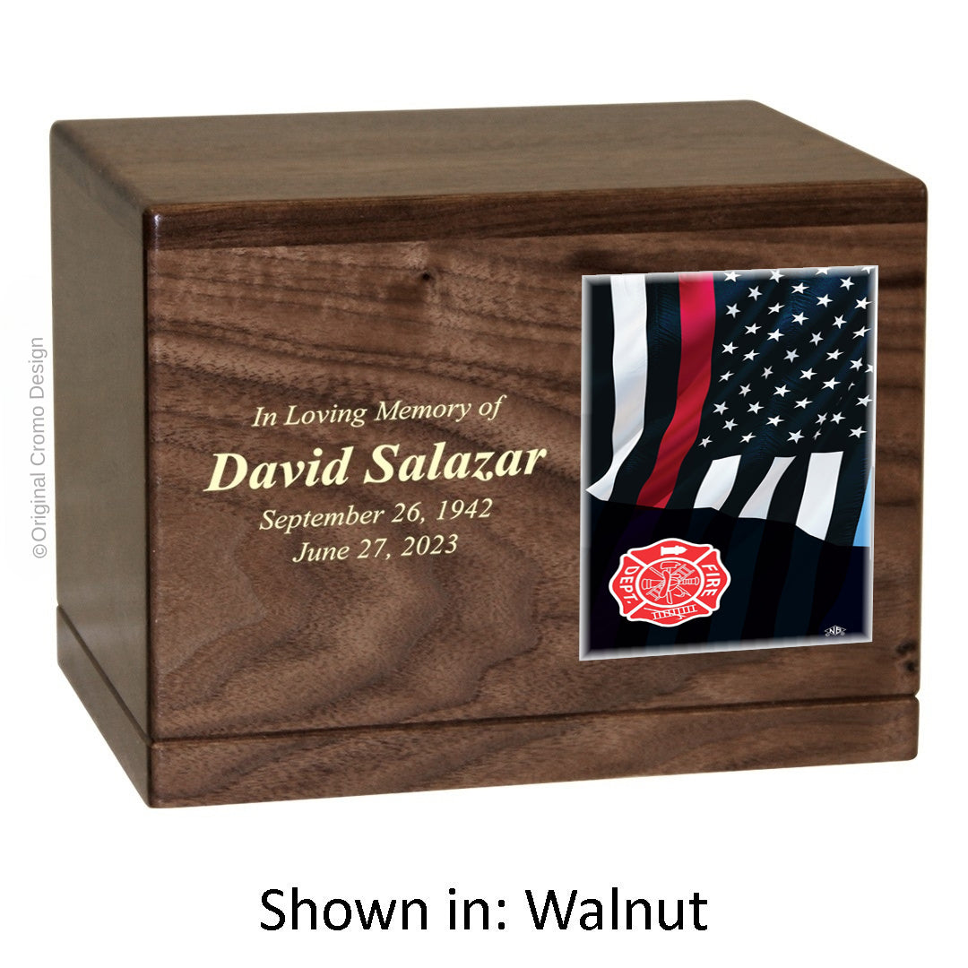 Cromo 1106 Walnut - Thin Red Line Flag with Fire Emblem