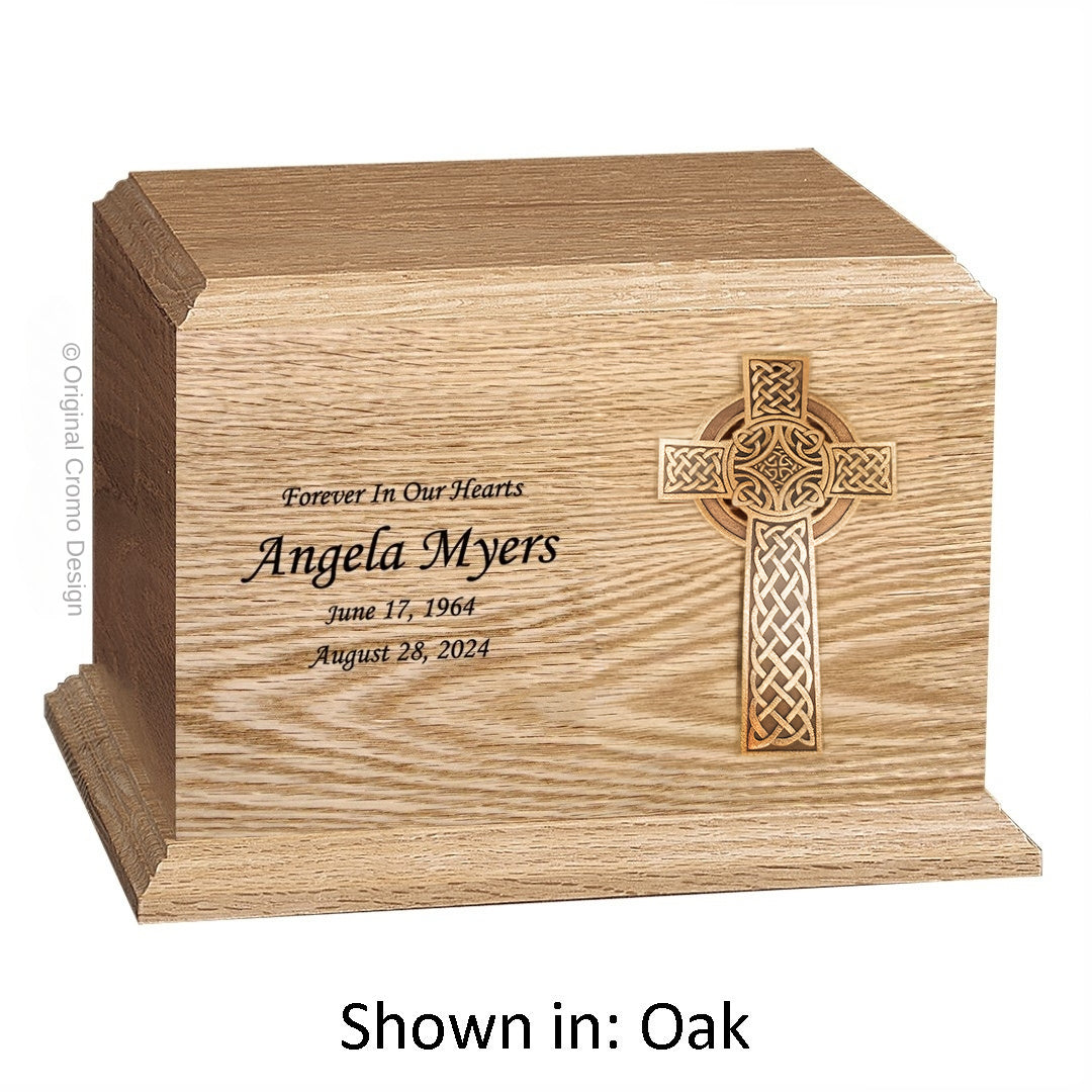 Cromo 1144 Oak - 10-Inch Wooden Celtic Cross