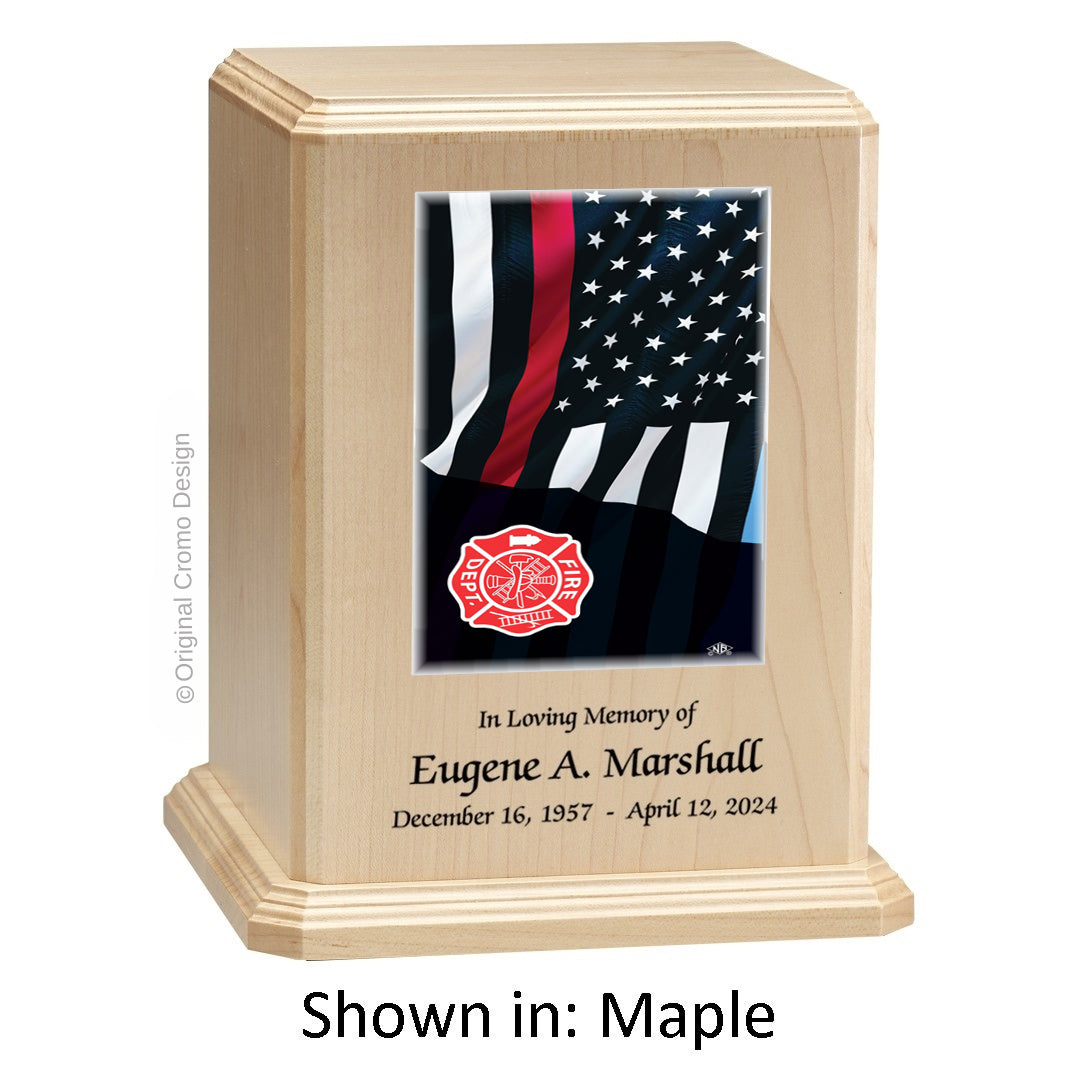 Cromo 1154 Maple - Thin Red Line Flag with Fire Emblem