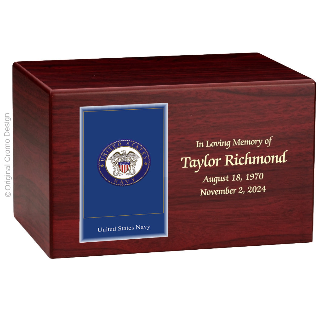 Cromo 1156 MDF Cherry - Navy Series Emblem