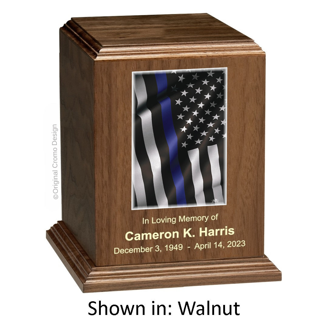 Cromo 1190 Walnut - Thin Blue Line Flag