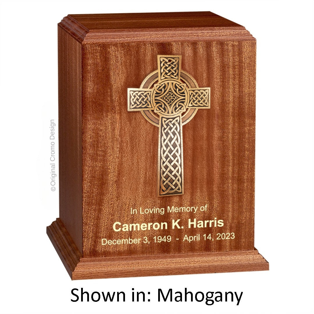 Cromo 1190 Mahogany - 10-Inch Wooden Celtic Cross