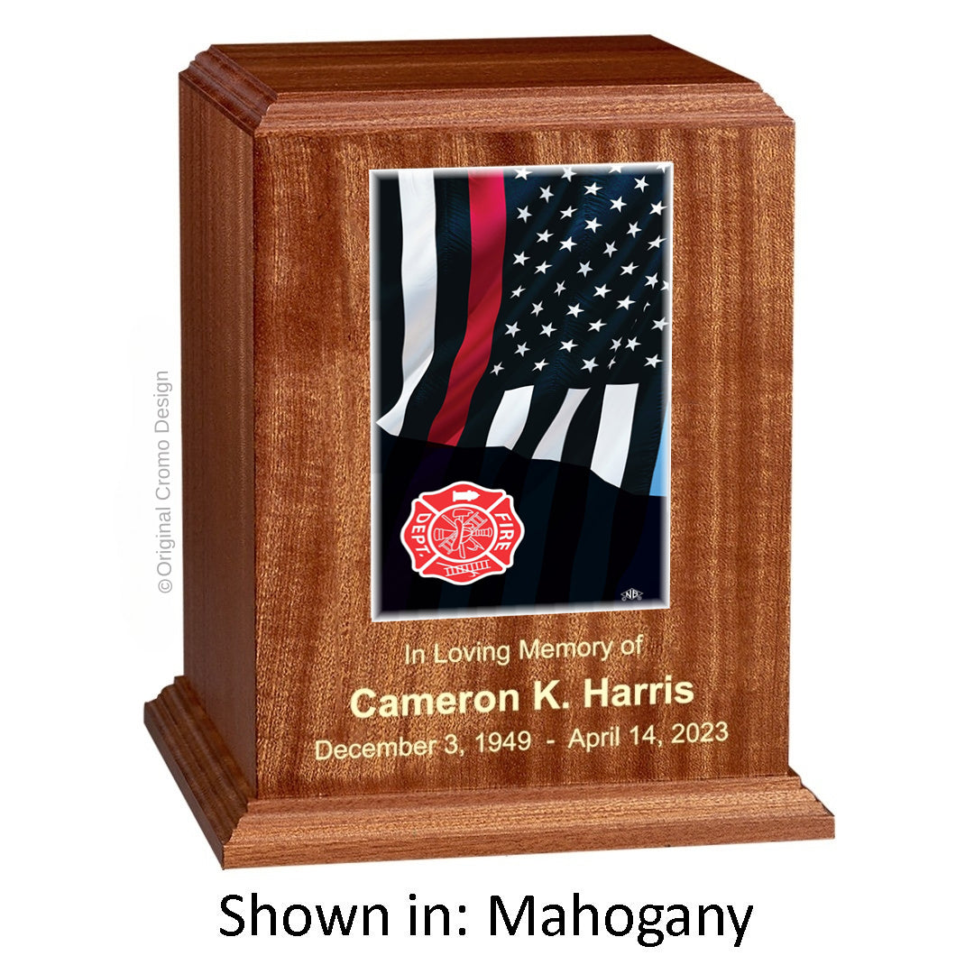 Cromo 1190 Mahogany - Thin Red Line Flag with Fire Emblem