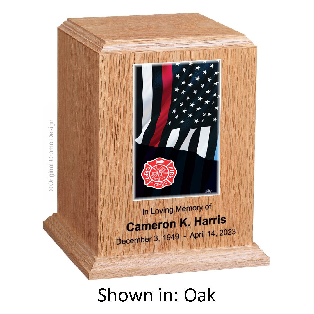 Cromo 1190 Oak - Thin Red Line Flag with Fire Emblem