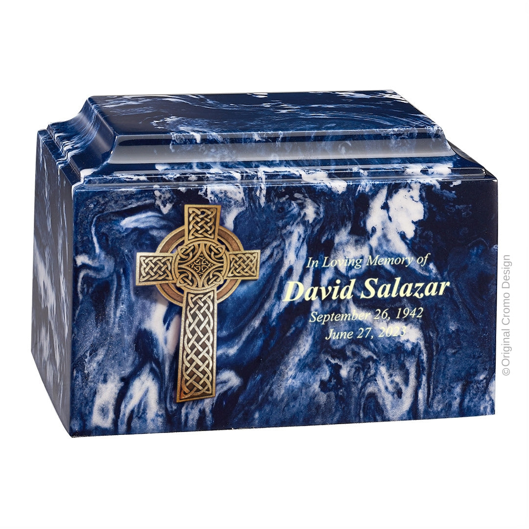 Cromo 1870 Blue - 10-Inch Wooden Celtic Cross
