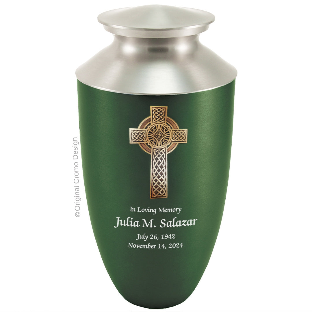 Cromo 1916 Monterey Green - 10-Inch Wooden Celtic Cross