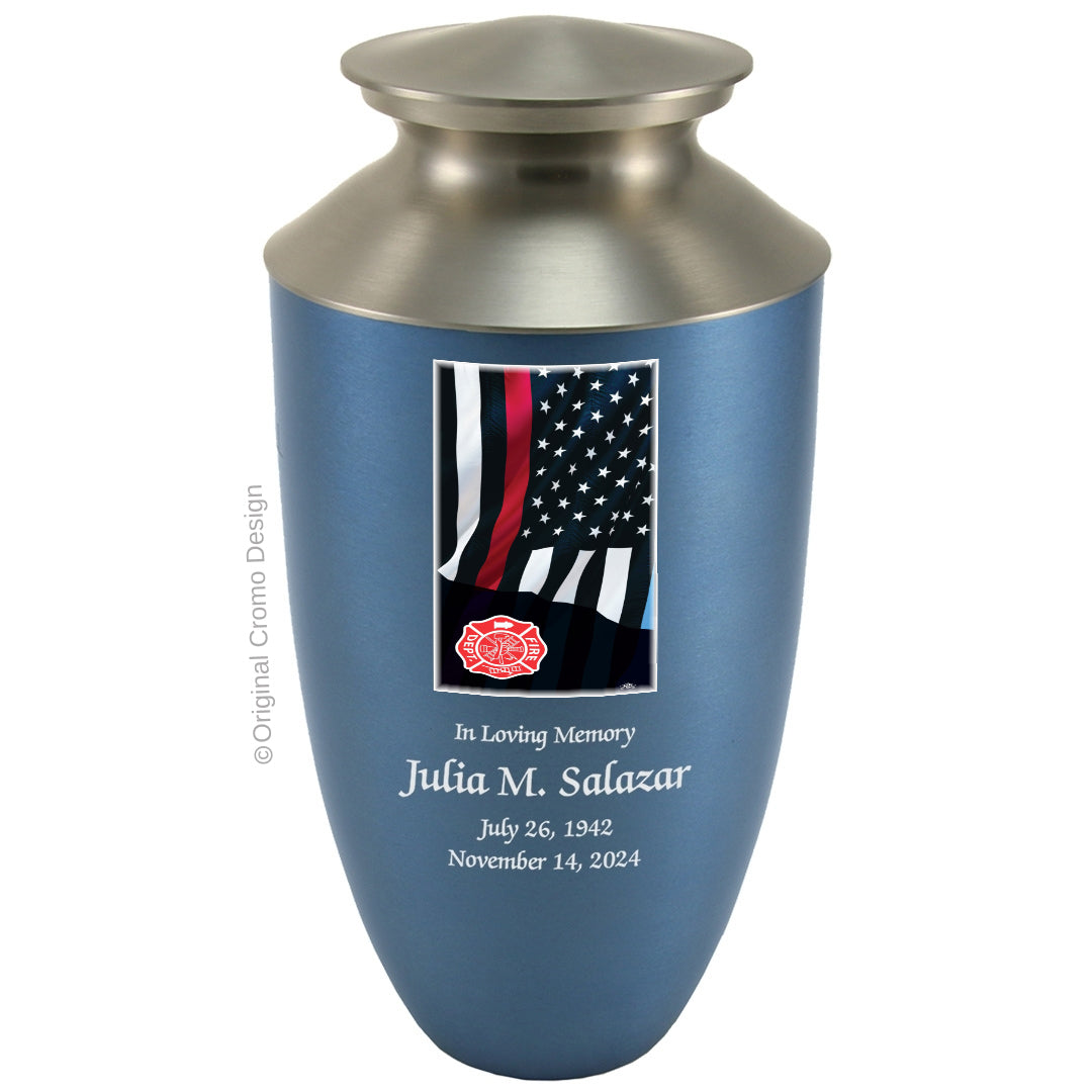 Cromo 1916 Monterey Blue - Thin Red Line Flag with Fire Emblem