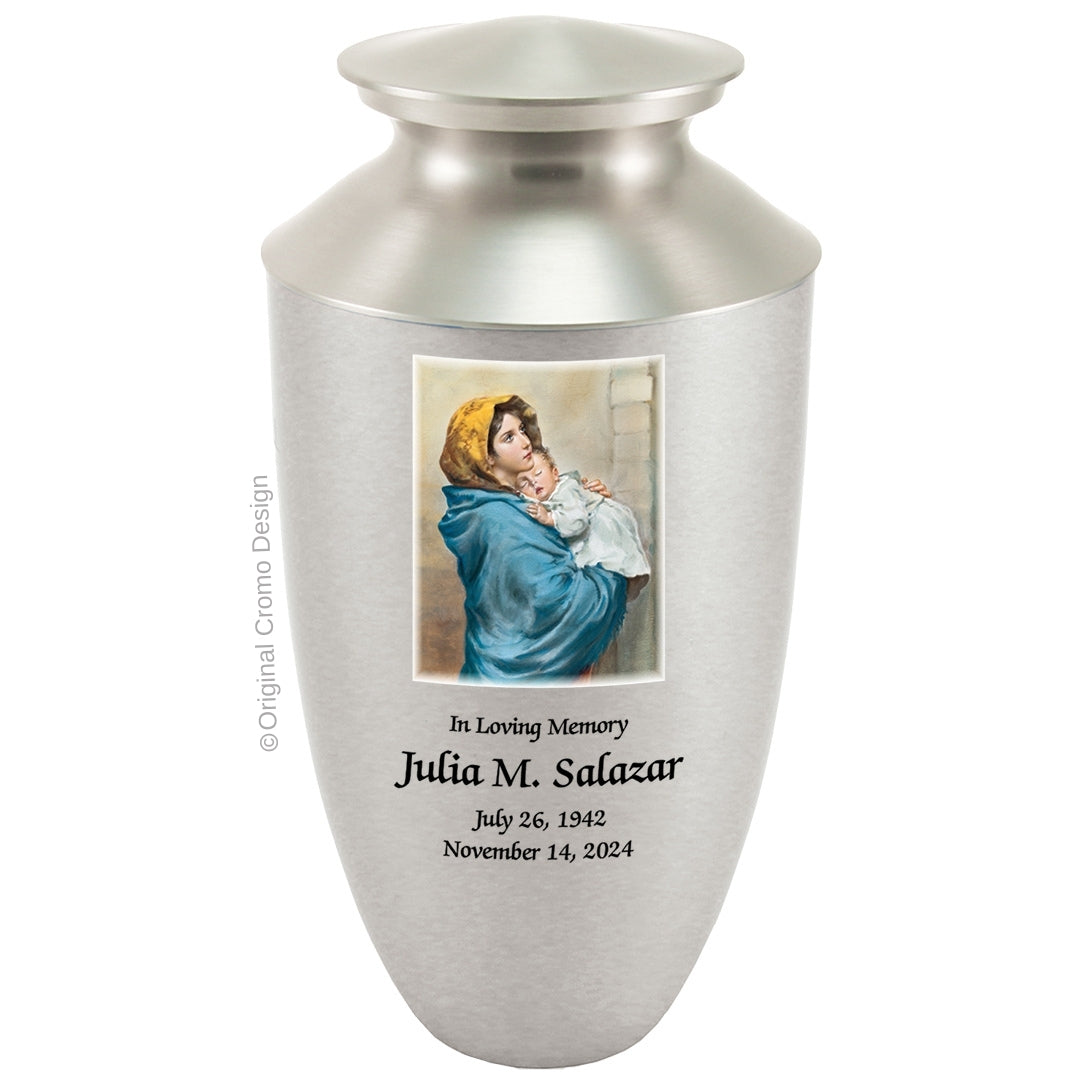 Catholic cremation urn with Last Supper Wood finish by Cromo NB