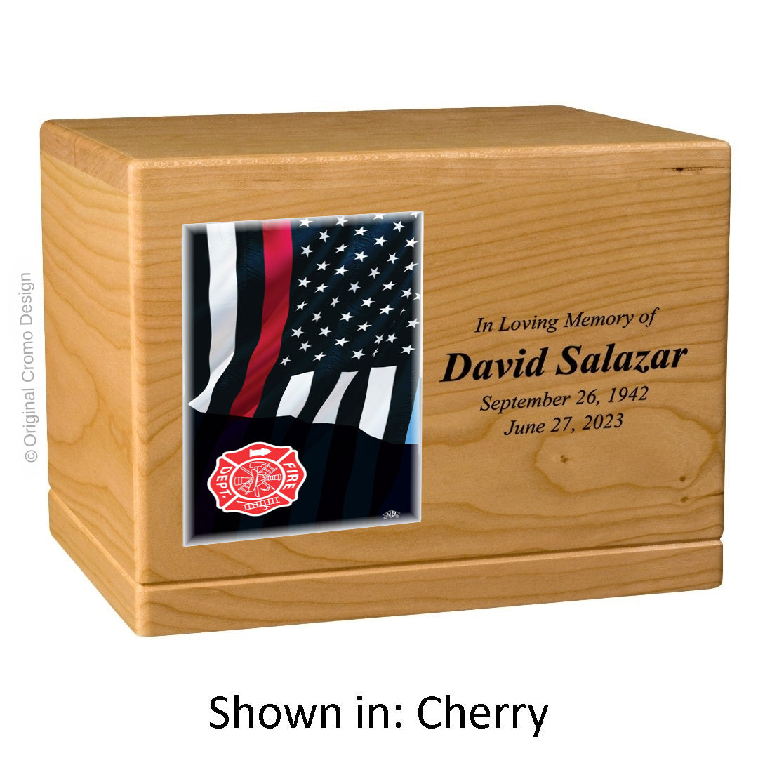 Cromo 1106 Cherry - Thin Red Line Flag with Fire Emblem