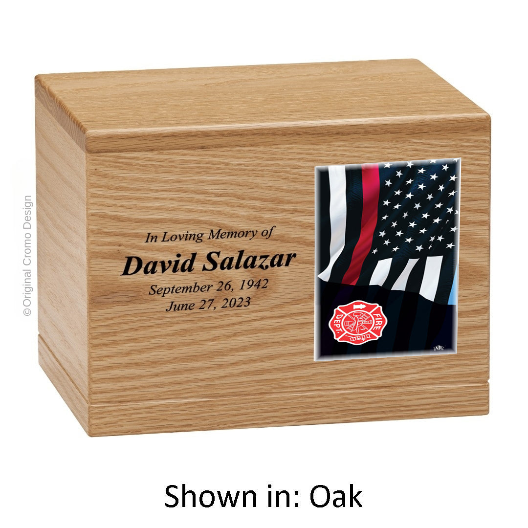 Cromo 1106 Oak - Thin Red Line Flag with Fire Emblem