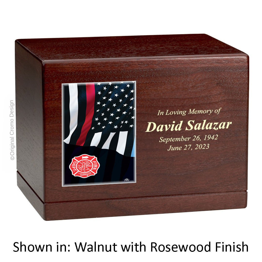 Cromo 1106 Rosewood - Thin Red Line Flag with Fire Emblem