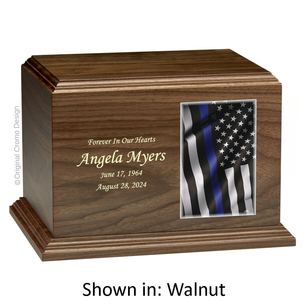 Cromo 1144 Walnut - Thin Blue Line Flag