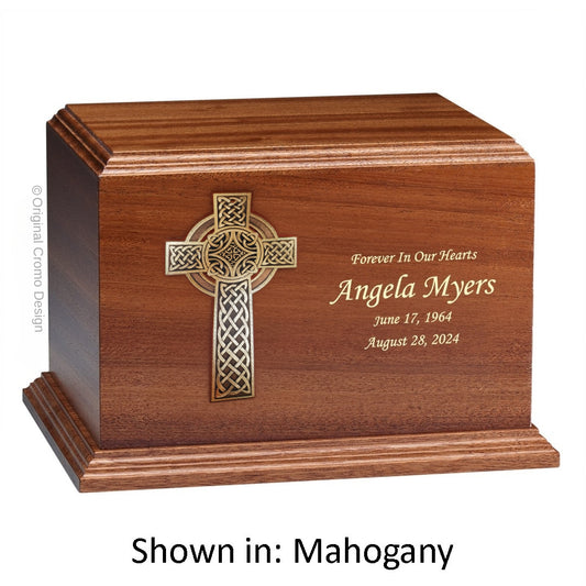 Cromo 1144 Mahogany - 10-Inch Wooden Celtic Cross
