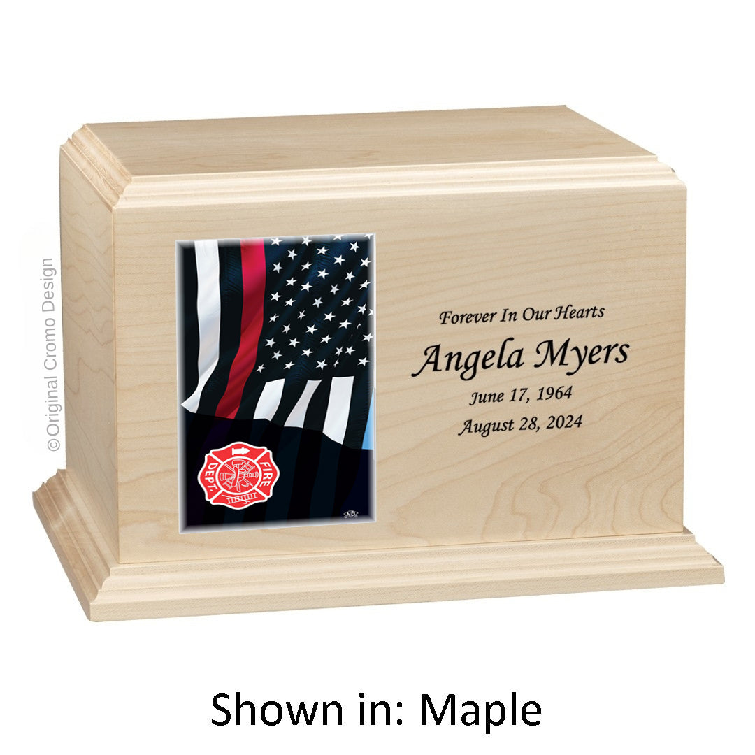 Cromo 1144 Maple - Thin Red Line Flag with Fire Emblem