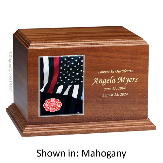 Cromo 1144 Mahogany - Thin Red Line Flag with Fire Emblem