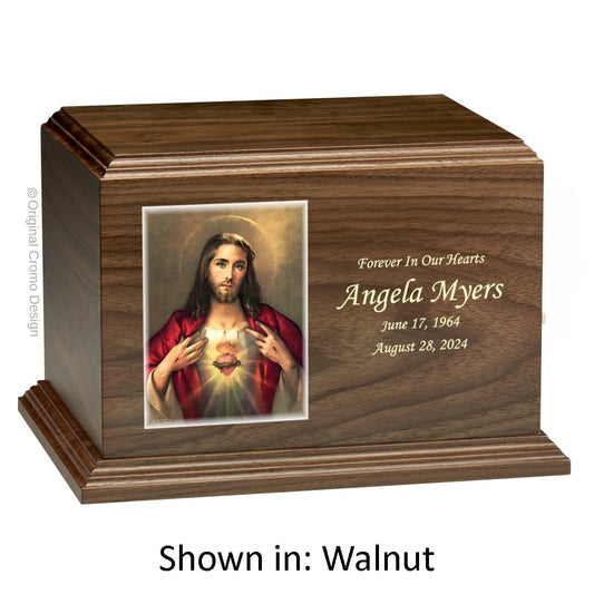 The Cromo 1144 Walnut - Sacred Heart of Jesus