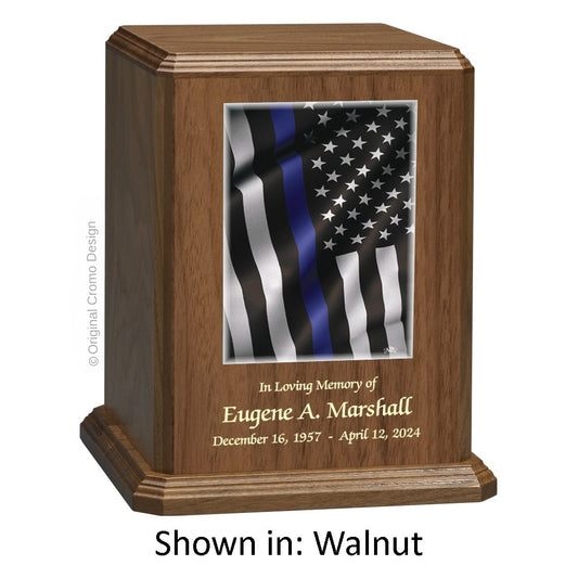 Cromo 1154 Walnut - Thin Blue Line Flag