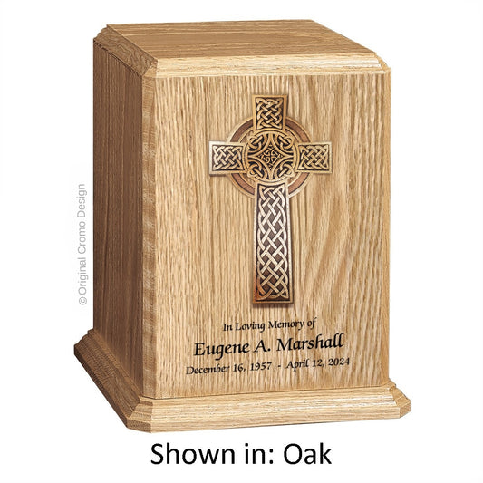 Cromo 1154 Oak - 10-Inch Wooden Celtic Cross