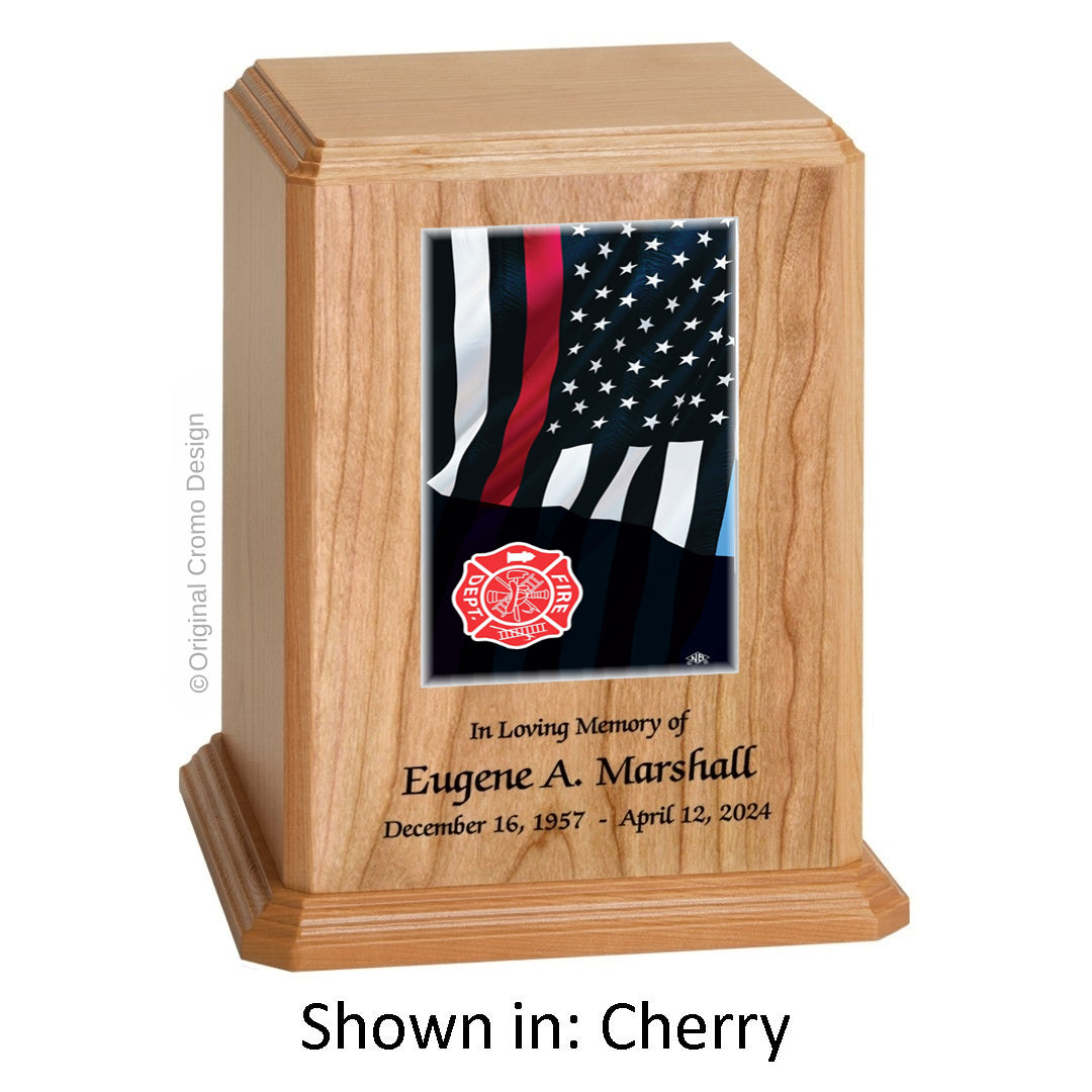 Cromo 1154 Cherry - Thin Red Line Flag with Fire Emblem