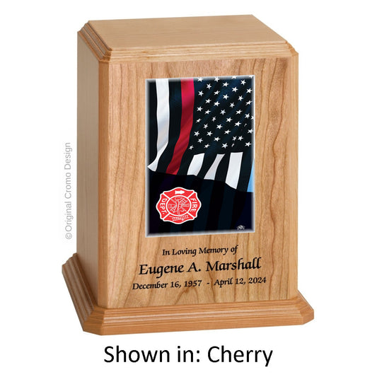 Cromo 1154 Cherry - Thin Red Line Flag with Fire Emblem