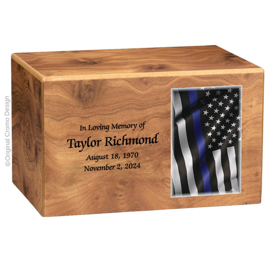 Cromo 1156 MDF Natural - Thin Blue Line Flag