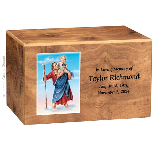 The Cromo 1156 MDF Natural Finish - Saint Christopher