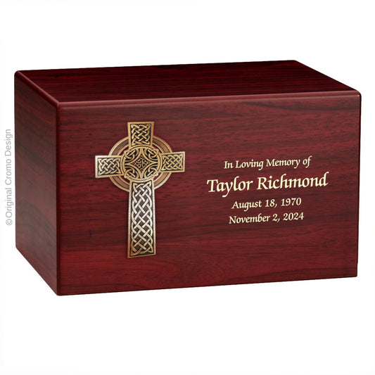 Cromo 1156 MDF Cherry - 10-Inch Wooden Celtic Cross