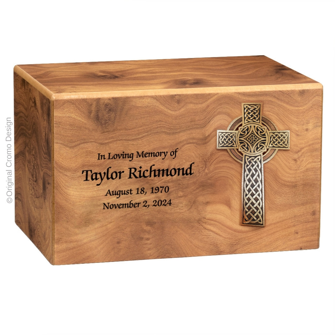 Cromo 1156 MDF Natural - 10-Inch Wooden Celtic Cross