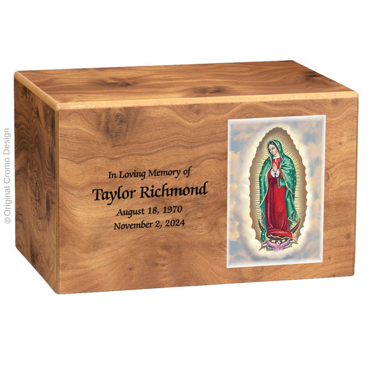The Cromo 1156 MDF Natural Finish - Our Lady of Guadalupe English