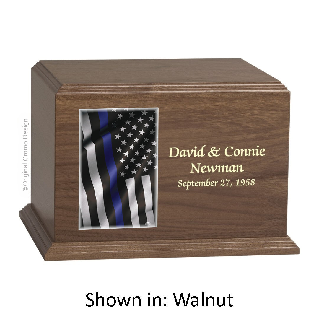 Cromo 1165 Walnut - Thin Blue Line Flag