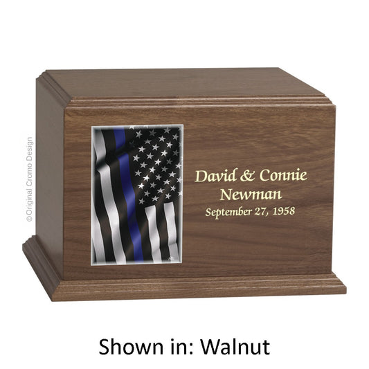 Cromo 1165 Walnut - Thin Blue Line Flag