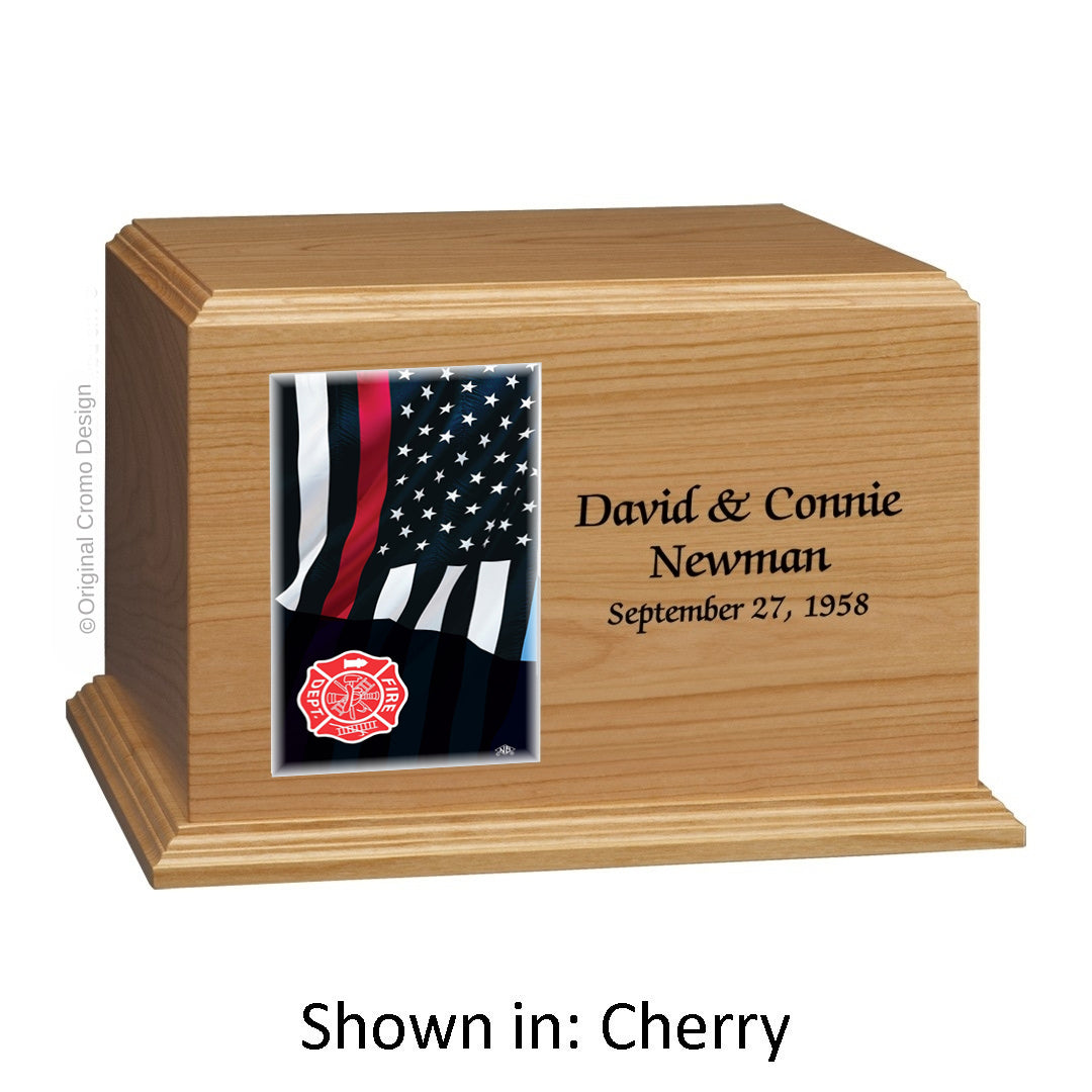 Cromo 1165 Cherry - Thin Red Line Flag with Fire Emblem