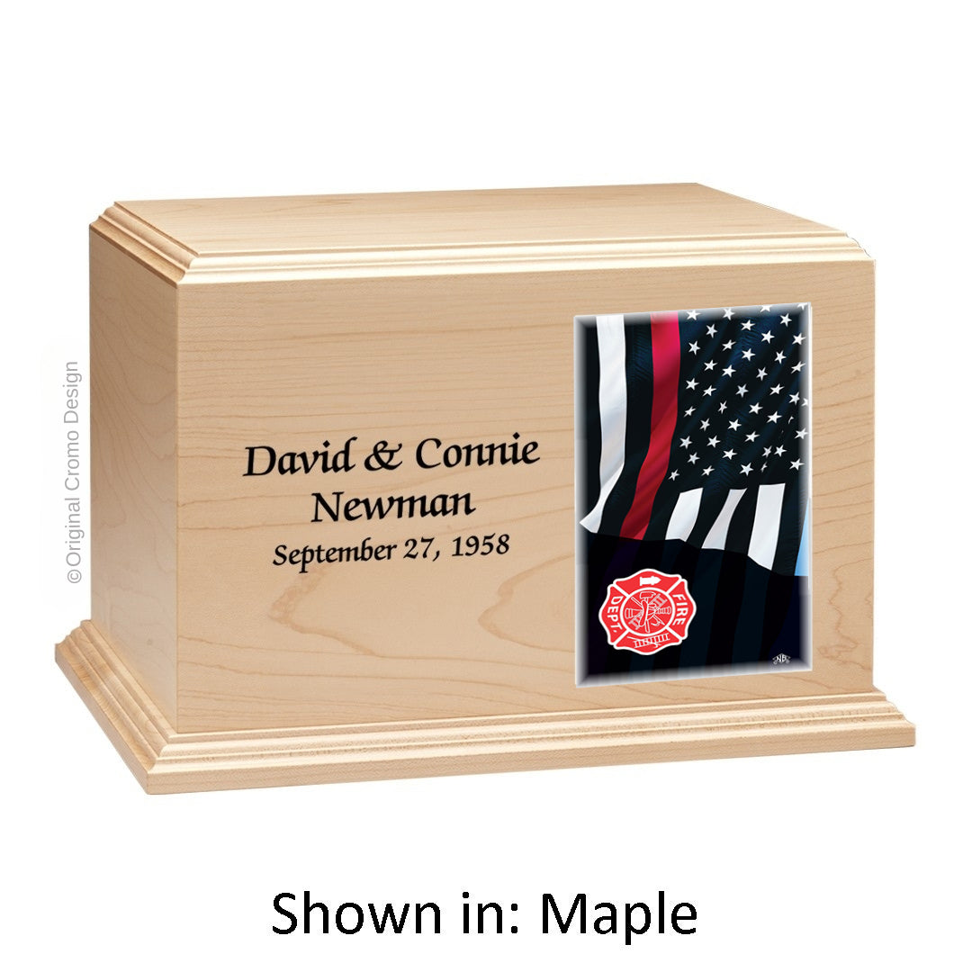 Cromo 1165 Maple - Thin Red Line Flag with Fire Emblem