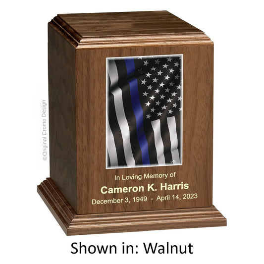 Cromo 1190 Walnut - Thin Blue Line Flag