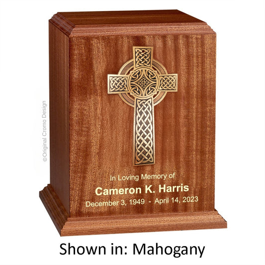 Cromo 1190 Mahogany - 10-Inch Wooden Celtic Cross