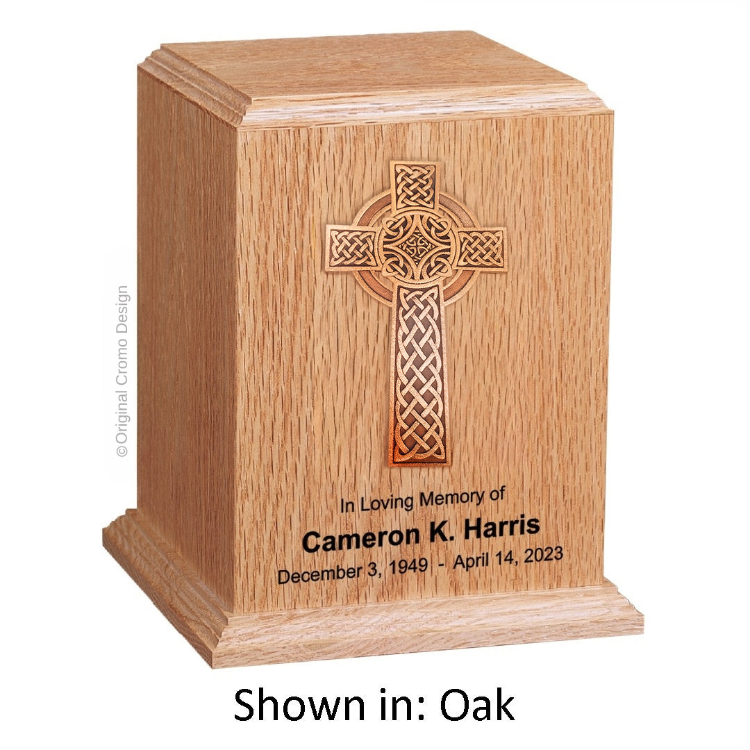 Cromo 1190 Oak - 10-Inch Wooden Celtic Cross