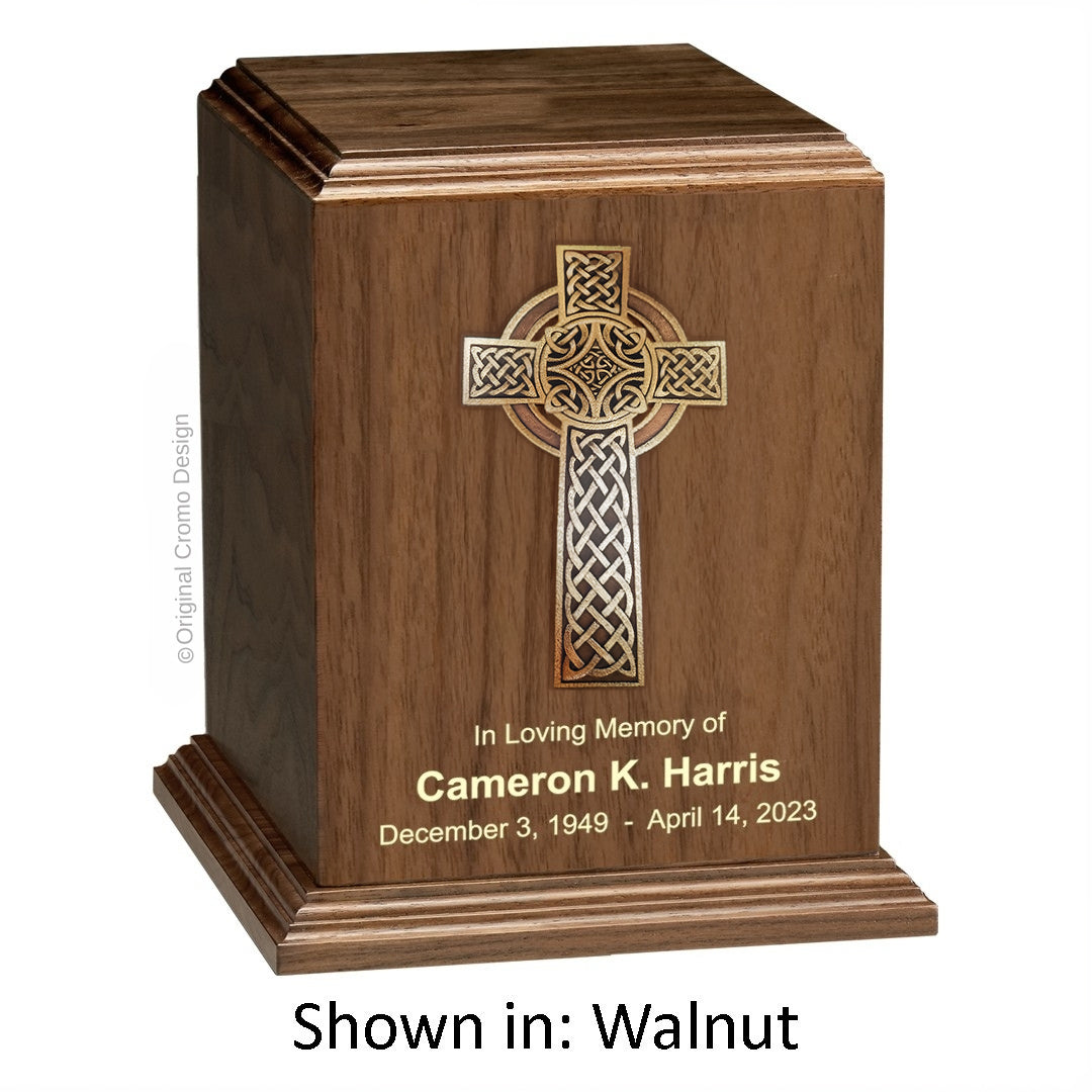 Cromo 1190 Walnut - 10-Inch Wooden Celtic Cross