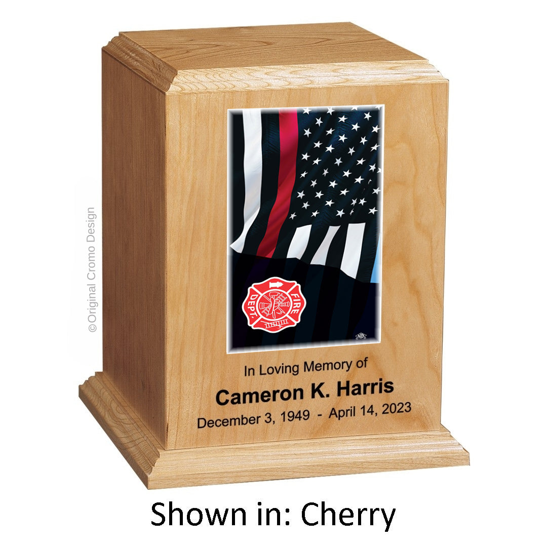 Cromo 1190 Cherry - Thin Red Line Flag with Fire Emblem