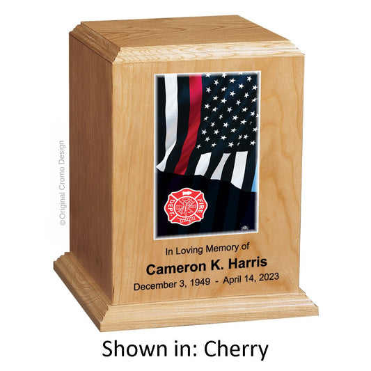 Cromo 1190 Cherry - Thin Red Line Flag with Fire Emblem