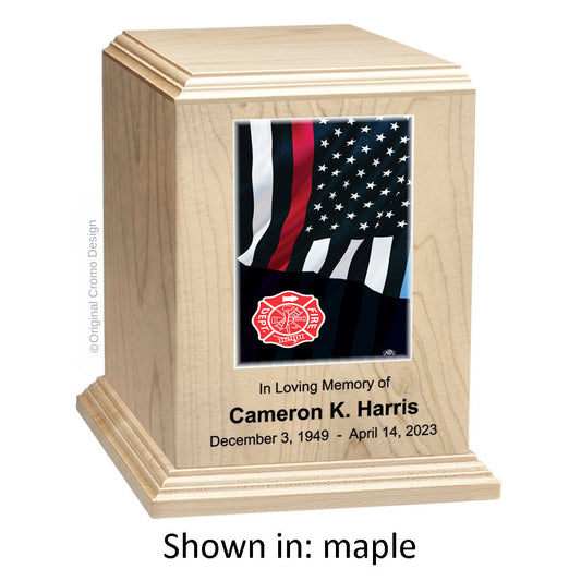 Cromo 1190 Maple - Thin Red Line Flag with Fire Emblem