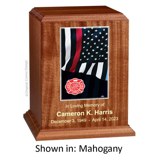 Cromo 1190 Mahogany - Thin Red Line Flag with Fire Emblem