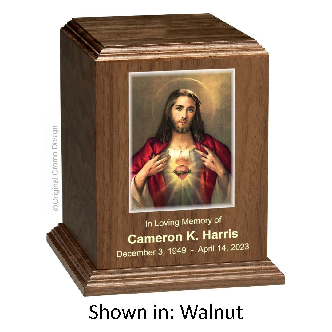 The Cromo 1190 Walnut - Sacred Heart of Jesus