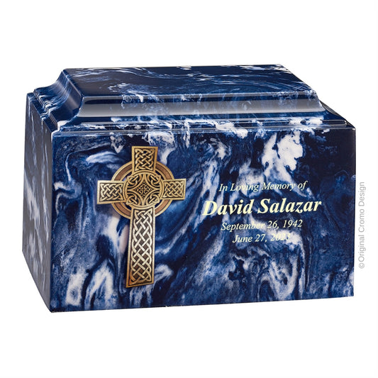 Cromo 1870 Blue - 10-Inch Wooden Celtic Cross