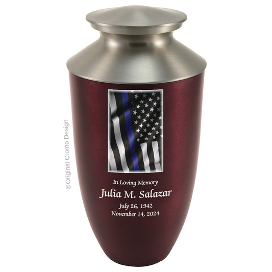 Cromo 1916 Monterey Burgundy - Thin Blue Line Flag