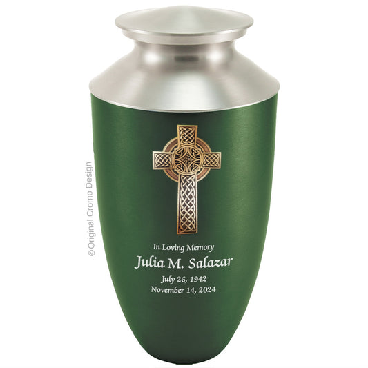 Cromo 1916 Monterey Green - 10-Inch Wooden Celtic Cross