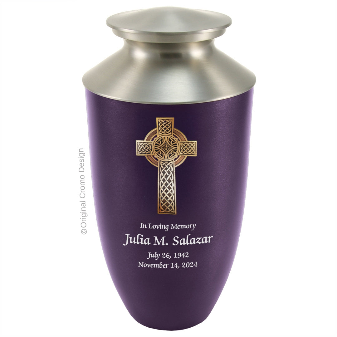 Cromo 1916 Monterey Purple - 10-Inch Wooden Celtic Cross
