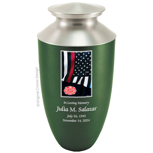 Cromo 1916 Monterey Green - Thin Red Line Flag with Fire Emblem